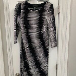 Frank Lyman Stretch Dress Black And White Design … - image 1